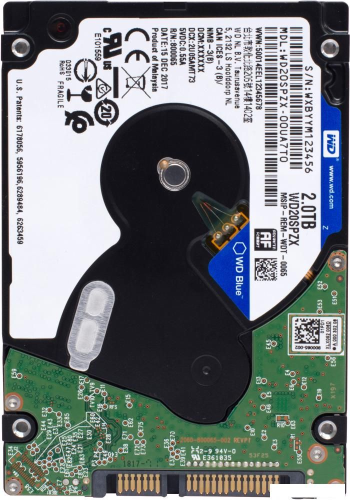 Жесткий диск WD Blue Mobile 2TB WD20SPZX