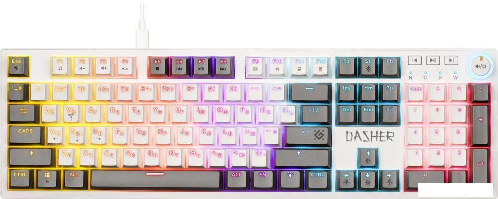 Клавиатура Defender Dasher GK-472 (белый/серый)