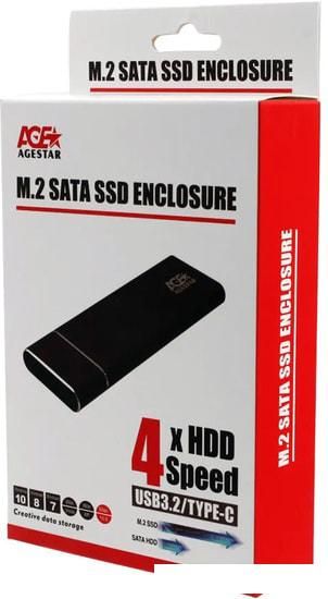 Бокс для накопителей M.2 AgeStar 3UBNF5C (черный)
