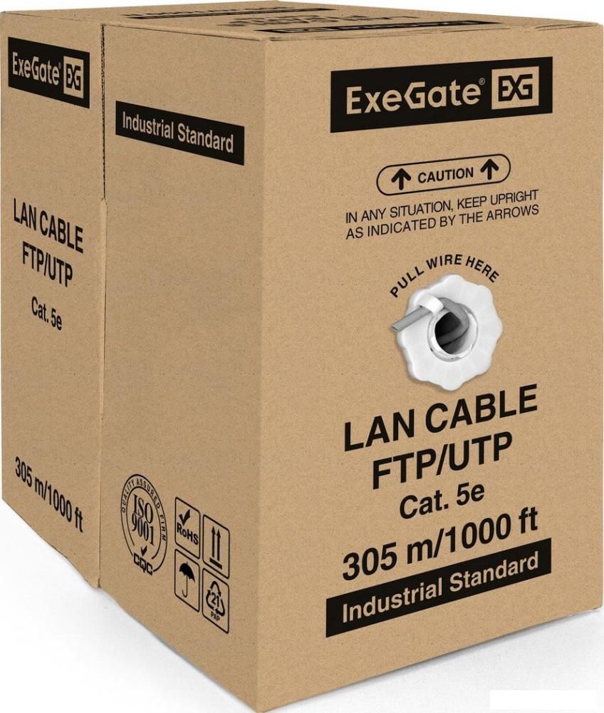 Кабель ExeGate UTP4-C5e-CU-S25-IN -LSZH-GR-305 UTP