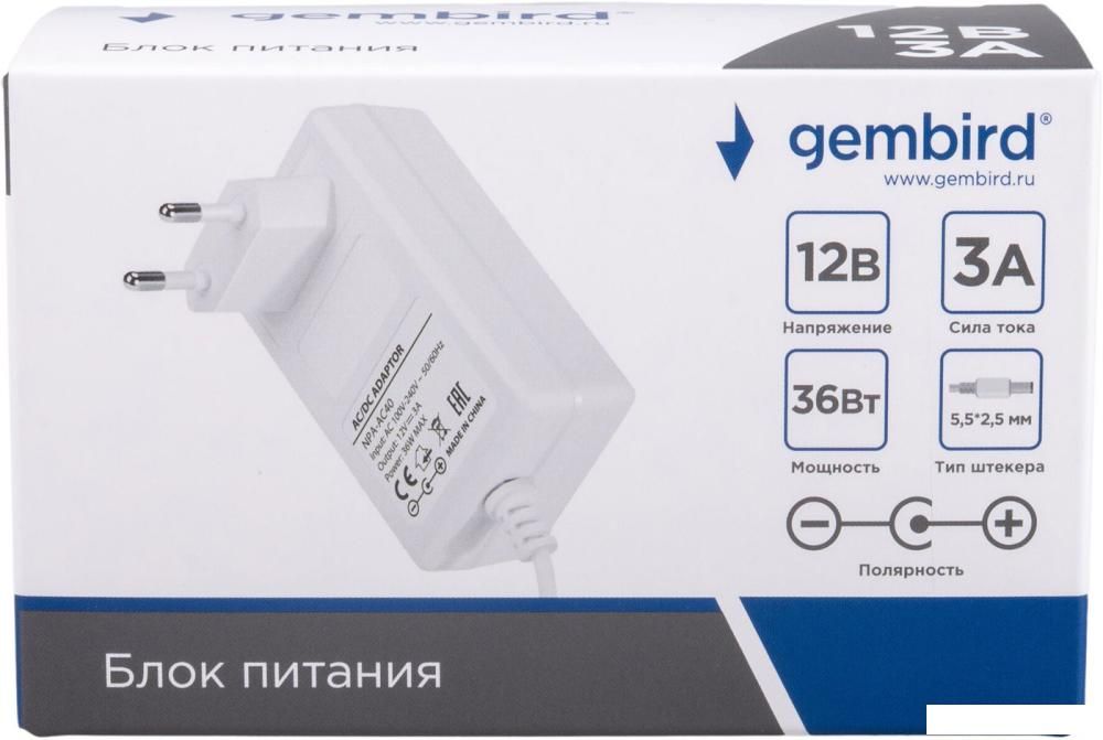 Адаптер питания Gembird NPA-AC40
