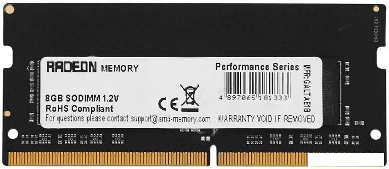 Оперативная память AMD Radeon R9 Gamer Series 4GB DDR4 SODIMM PC4-25600 R944G3206S1S-U