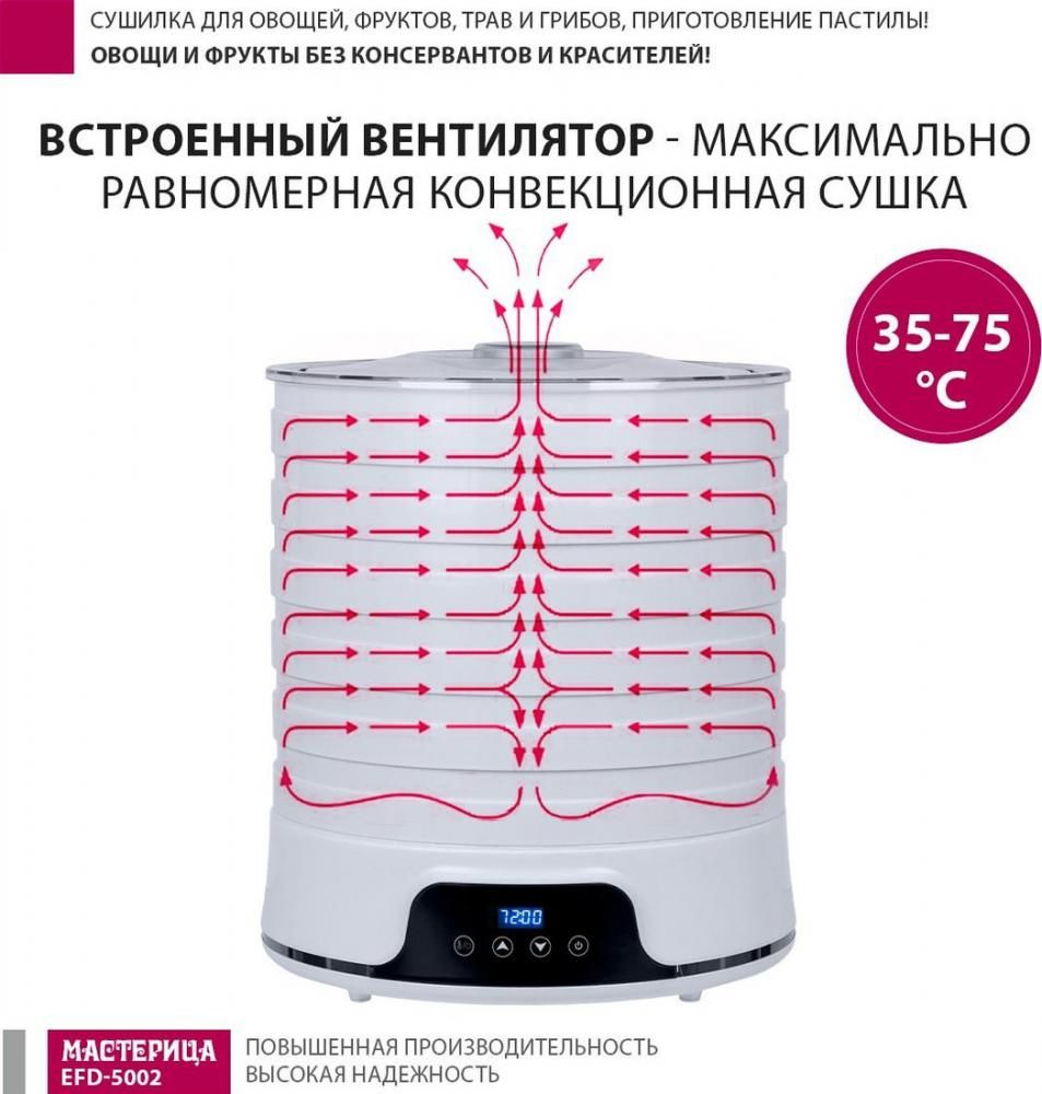 Сушилка для овощей и фруктов Мастерица EFD-5002