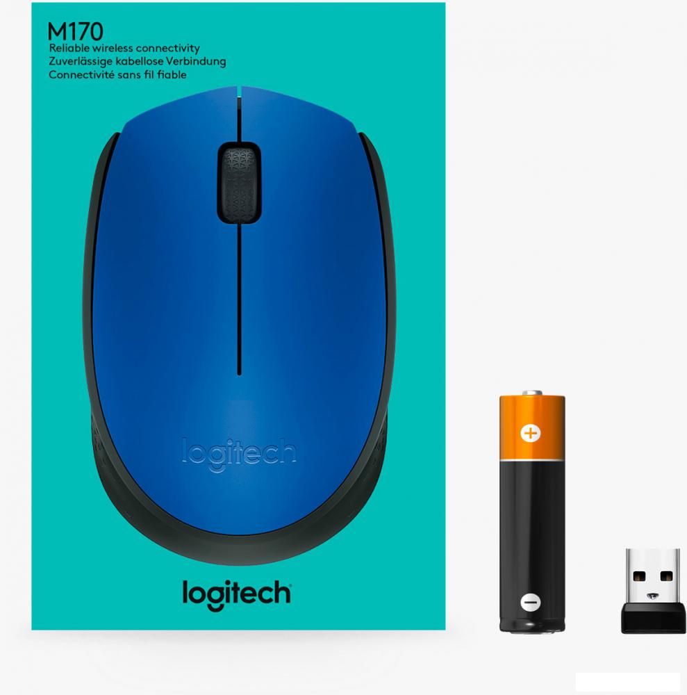 Мышь Logitech M171 (синий/черный)