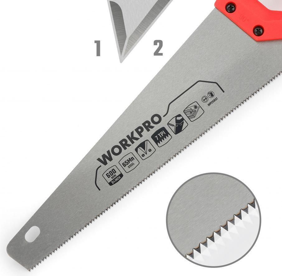 Ножовка Workpro 600мм WP215037