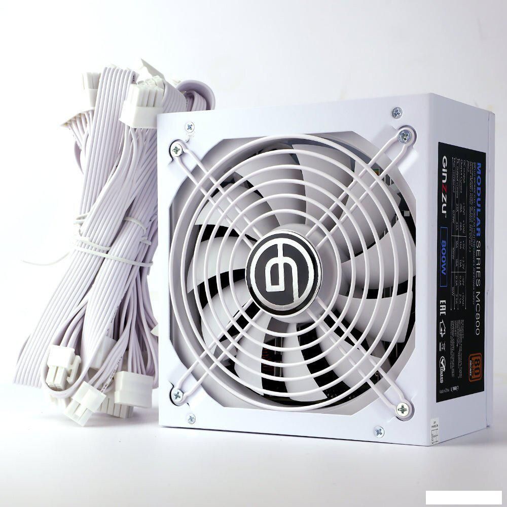Блок питания Ginzzu MC800 (белый)