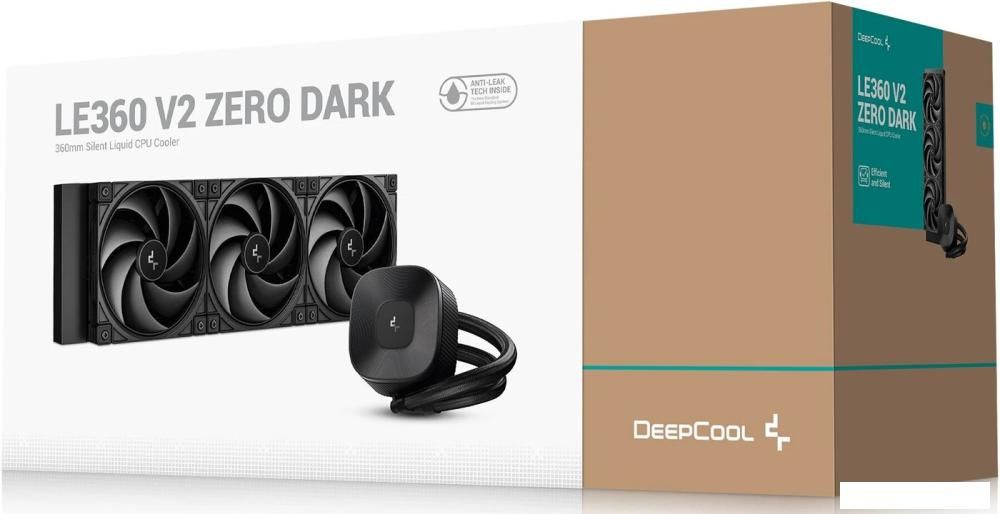 Система жидкостного охлаждения для процессора DeepCool LE360 V2 Zero Dark R-LE360ZERO-BKLNMD-G-1