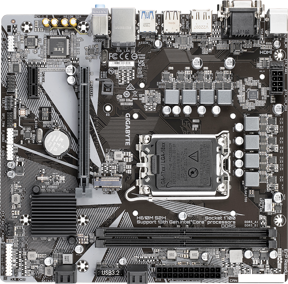 Материнская плата Gigabyte H610M S2H (rev. 1.0)
