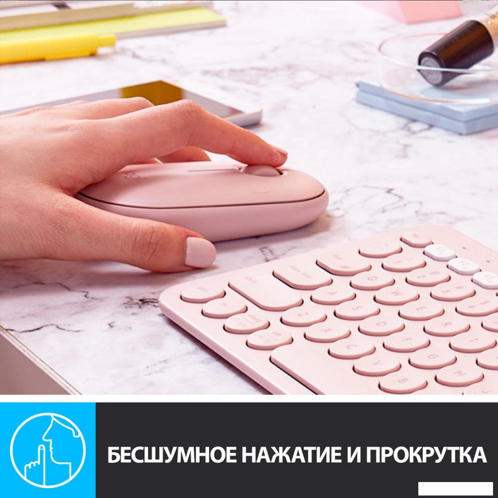 Мышь Logitech M350 Pebble (розовый)