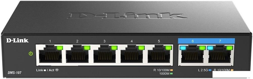 Неуправляемый коммутатор D-Link DMS-107/A1A