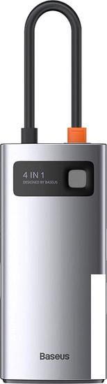 Док-станция Baseus Metal Gleam Series 4 in 1 Multifunctional Type-C CAHUB-CY0G