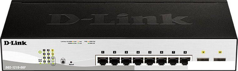 Настраиваемый коммутатор D-Link DGS-1210-08P/G3A