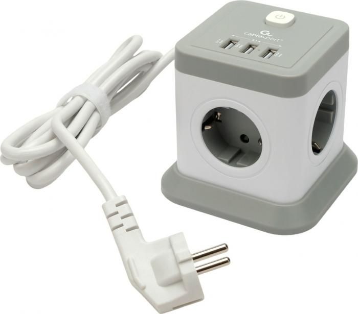 Сетевой фильтр Cablexpert TWR-4-U3-W-2