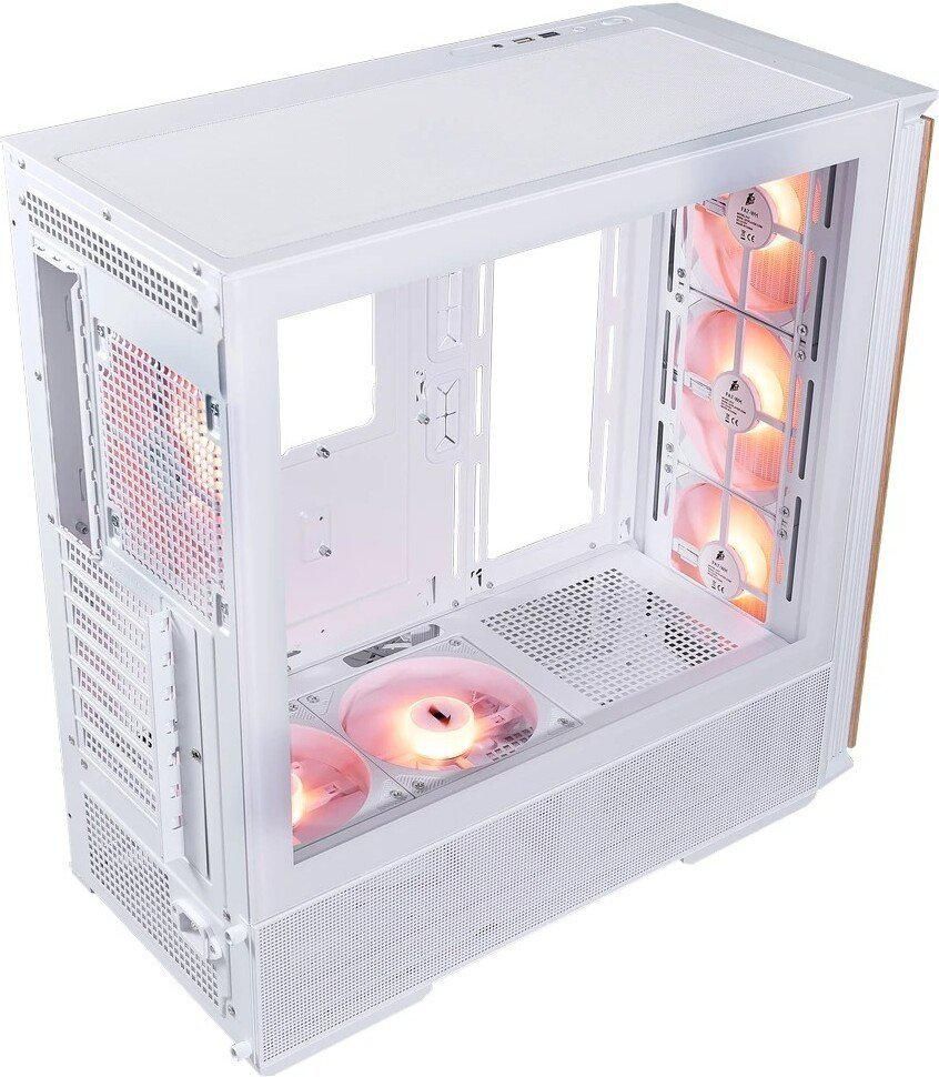 Корпус 1stPlayer WD7 ARGB WD7-WH-4FA7-W-2FA7R-W (белый)