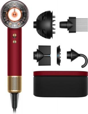Фены Dyson HD16 Supersonic Nural Curly+Coily (евровилка, красный бархат/золотой)