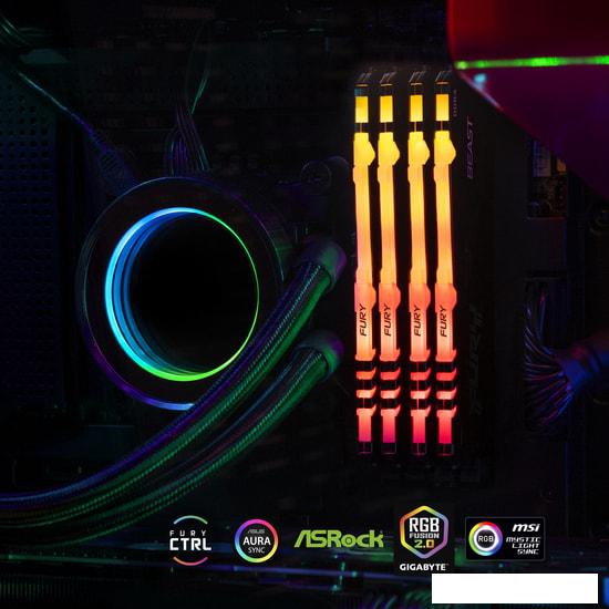 Оперативная память Kingston FURY Beast RGB 32ГБ DDR4 3600 МГц KF436C18BB2A/32