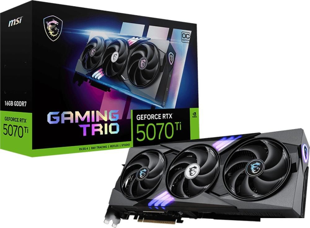 Видеокарта MSI GeForce RTX 5070 Ti 16G Gaming Trio OC
