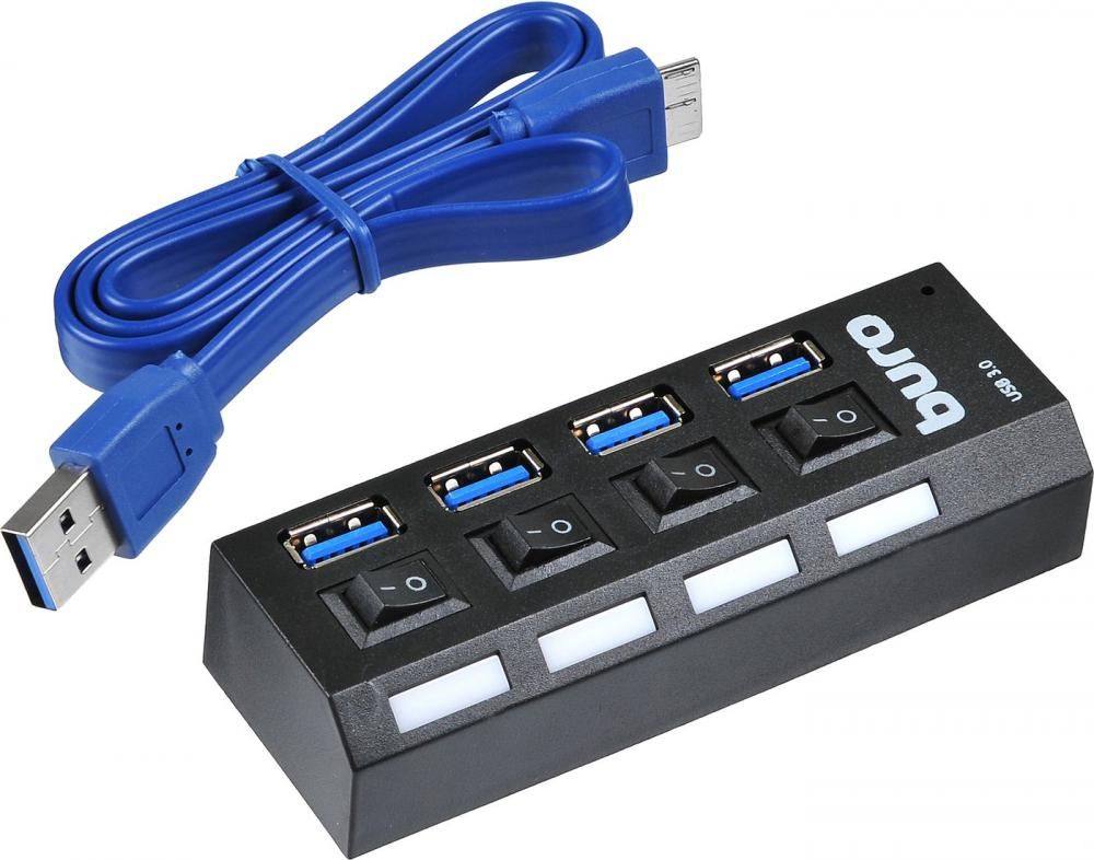 USB-хаб  Buro BU-HUB4-U3.0-L