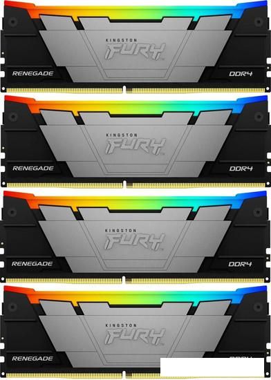 Оперативная память Kingston FURY Renegade RGB 4x8ГБ DDR4 3200 МГц KF432C16RB2AK4/32