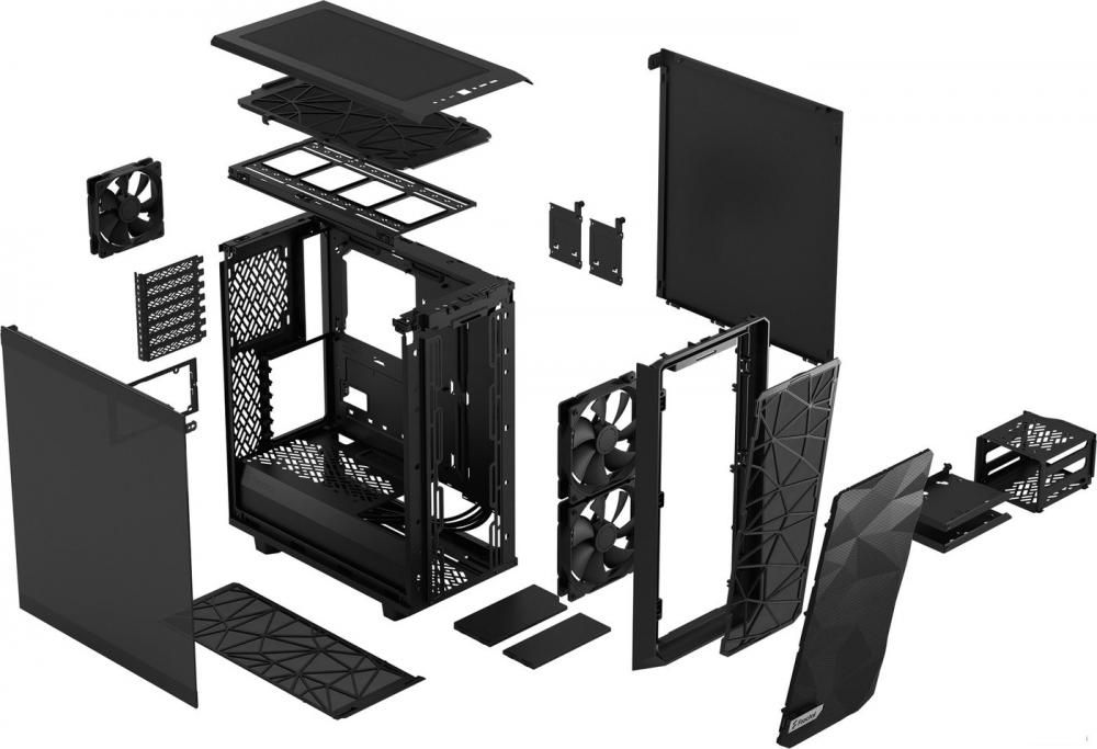 Корпус Fractal Design Meshify 2 Compact Dark Tempered Glass FD-C-MES2C-02