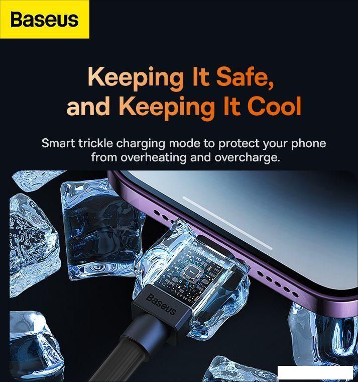 Кабель Baseus CoolPlay Series USB Type-C - Lightning (2 м, черный)