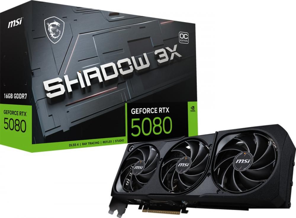Видеокарта MSI GeForce RTX 5080 16G Shadow 3X OC
