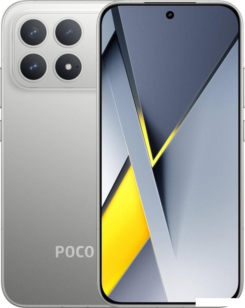 Телефон POCO F8 Pro 12GB/256GB международная версия (серебристый)