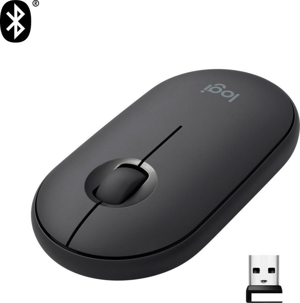 Мышь Logitech M350 Pebble (графит)