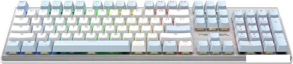 Клавиатура A4Tech Fstyler FS100 Neon (серебристый/голубой)