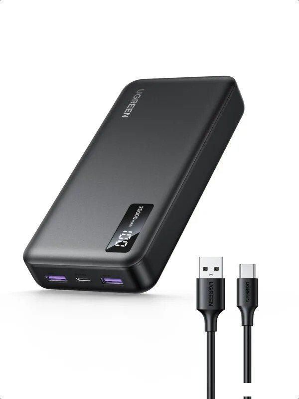 Внешний аккумулятор Ugreen PB312 20000mAh (черный)