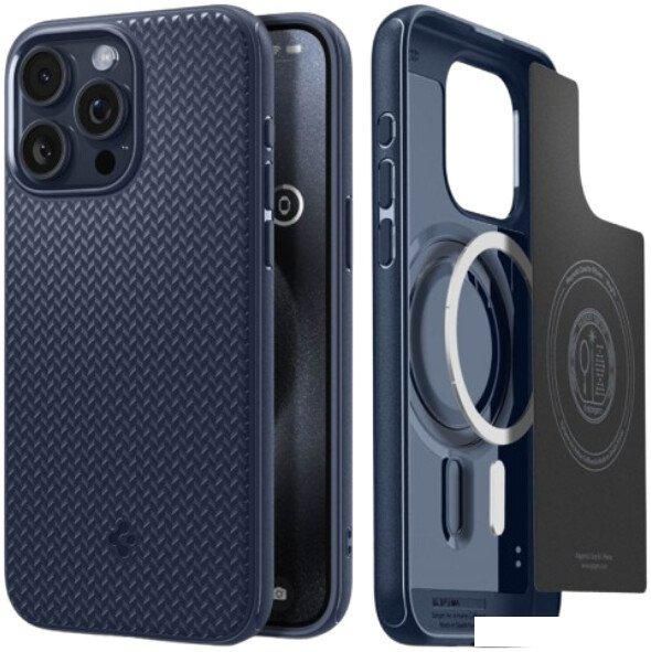 Чехол для телефона Spigen Mag Armor (MagFit) для iPhone 15 Pro ACS06737 (темно-синий)