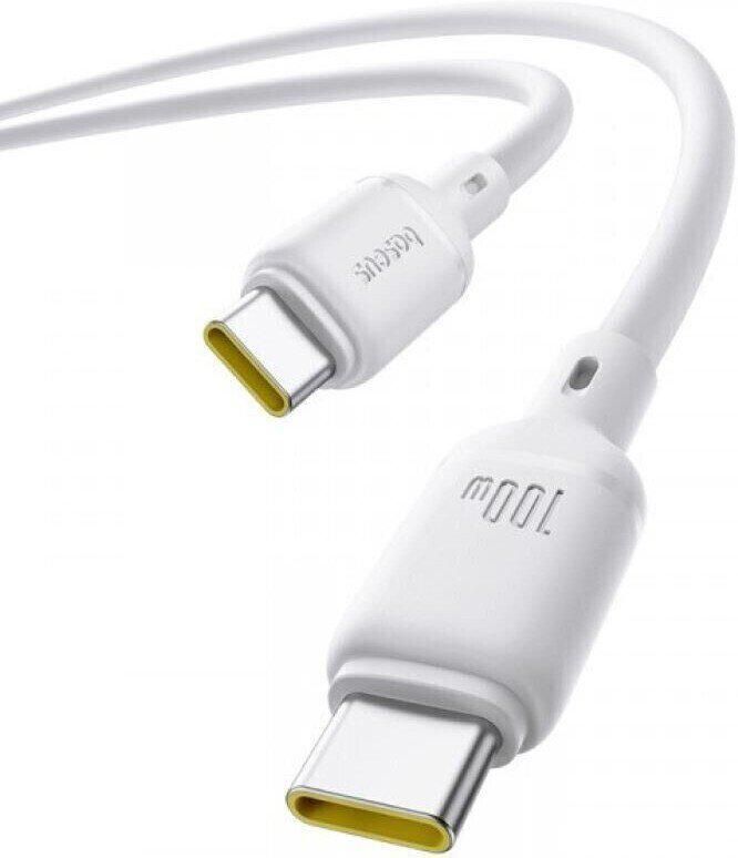 Кабель Baseus Silky Series Fast Charging Cable 100W USB Type-C - USB Type-C (1 м, белый)