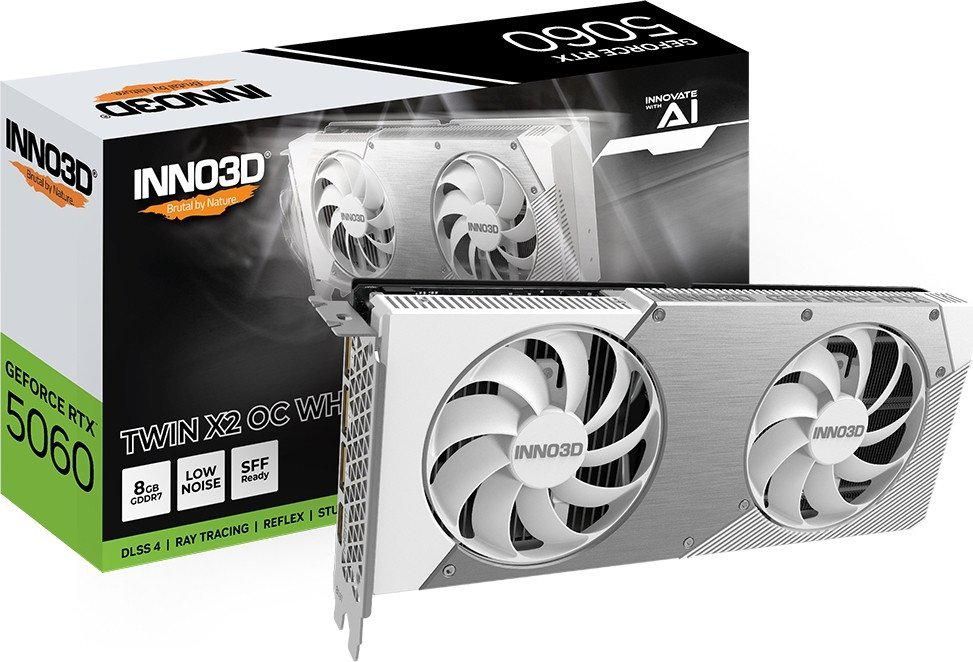 Видеокарты Inno3D GeForce RTX 5060 Twin X2 OC White N50602-08D7X-195070W