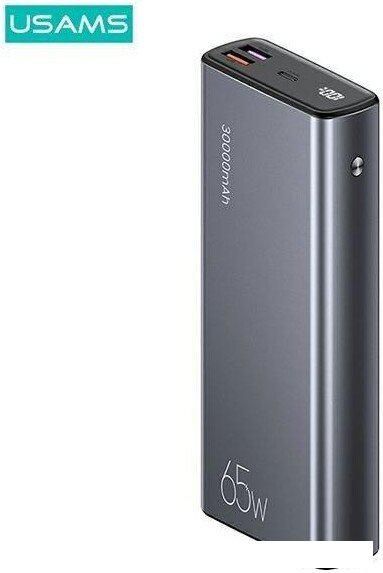 Внешний аккумулятор Usams CD165 PB59 30000mAh (темно-серый)