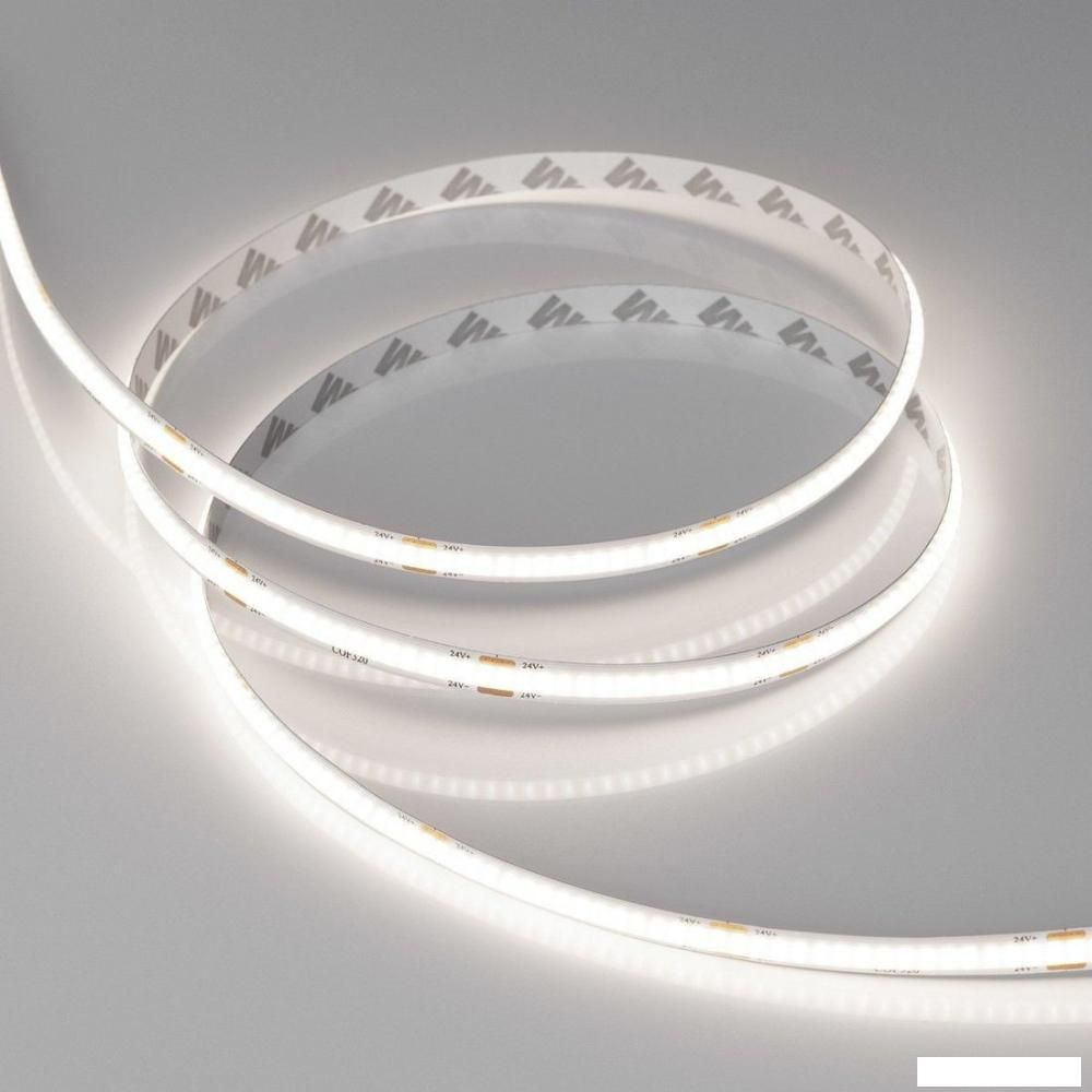 Светодиодная лента COB Arlight 8W/m 320LED/m CSPSMD холодный белый 5M COB-X320-8mm 24V White6000 039020