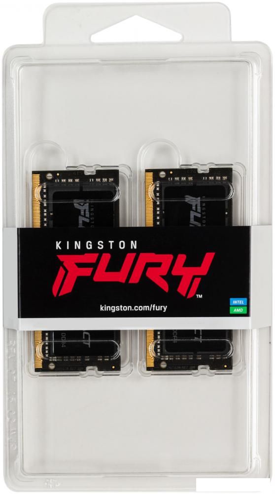 Оперативная память Kingston FURY Impact 2x8GB DDR4 SODIMM PC4-25600 KF432S20IBK2/16