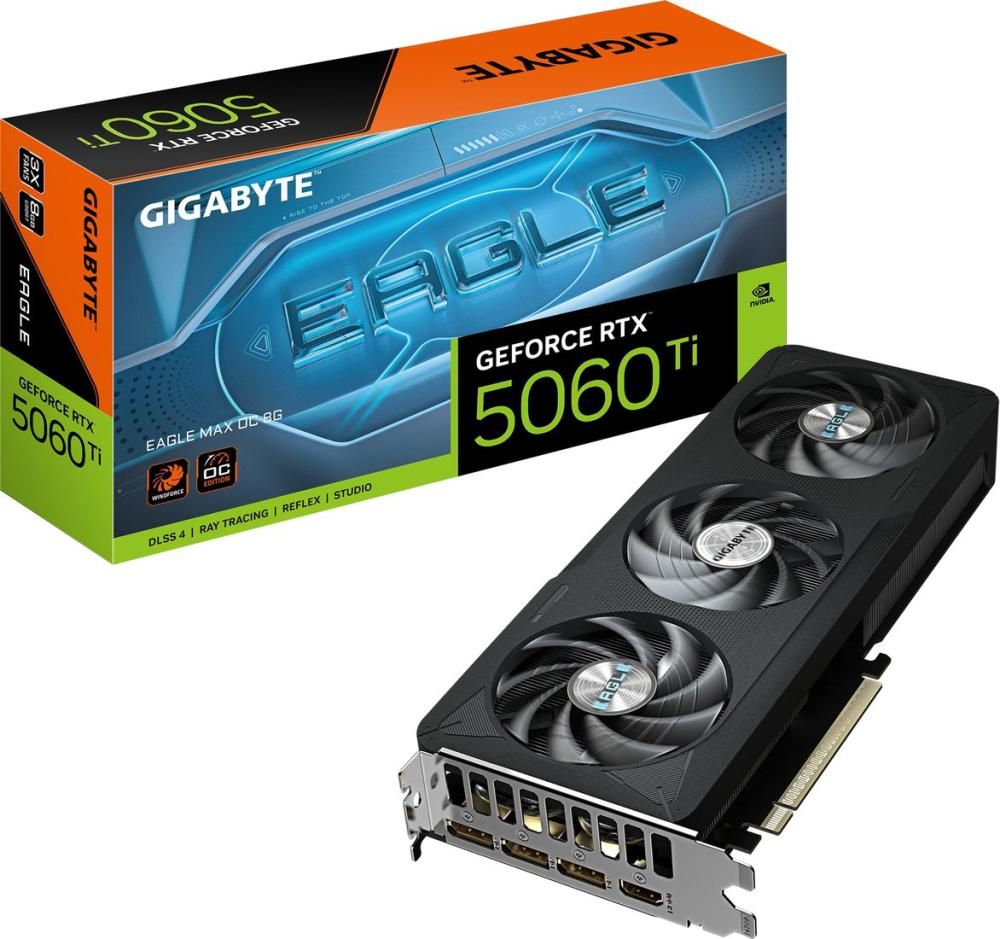 Видеокарта Gigabyte GeForce RTX 5060 Ti Eagle Max OC 8G GV-N506TEAGLEMAX OC-8GD