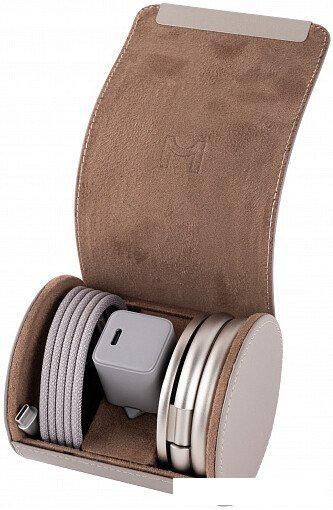 Беспроводное зарядное Magssory Disc Signature Edition 3 в 1 для Apple WCH033 (титановый)
