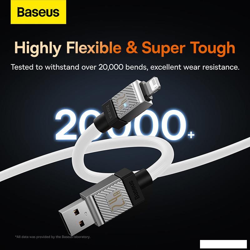 Кабель Baseus CoolPlay Series Fast Charging Data Cable 2.4A USB Type-A - Lightning (2 м, белый)