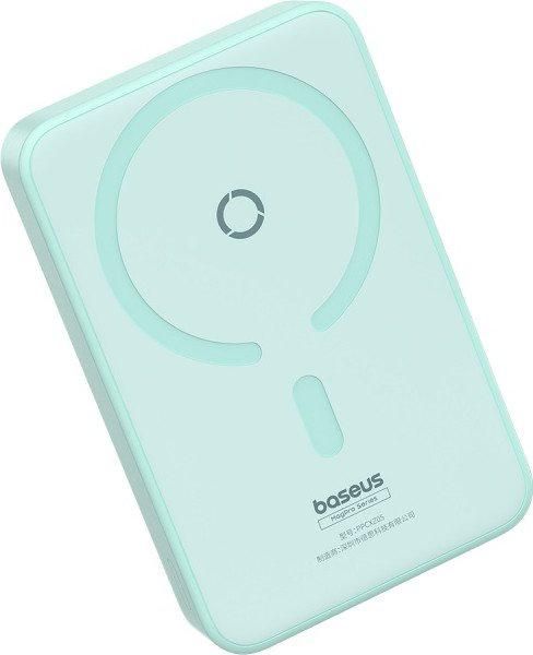 Внешний аккумулятор Baseus MagPro Magnetic Bracket Wireless Fast-Charging Power Bank 20W 5000mAh (мятный)