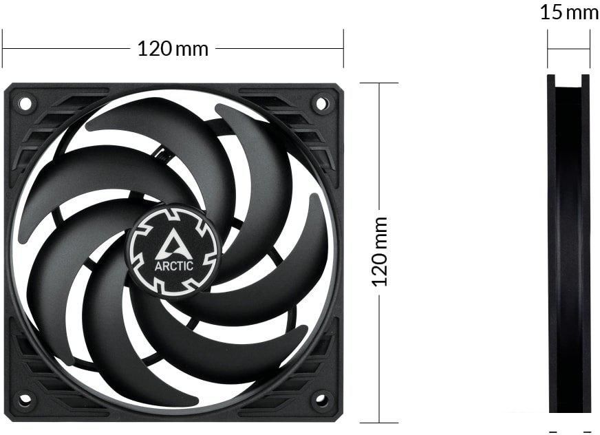 Вентилятор для корпуса Arctic P12 Slim PWM PST ACFAN00187A