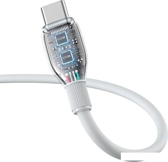 Кабель Baseus Pudding Series USB Type-A - USB Type-C (2 м, белый)