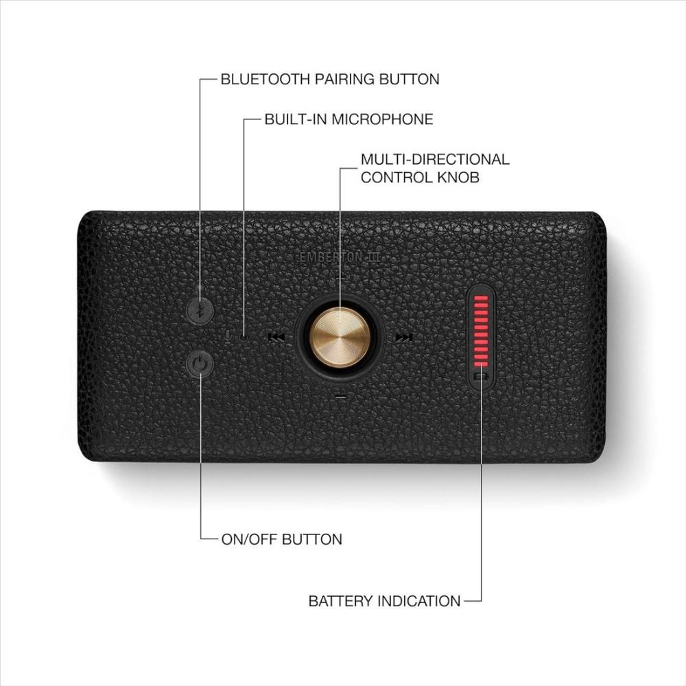 Беспроводная колонка Marshall Emberton III (черный/латунь)