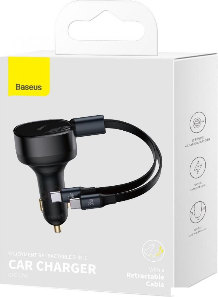 Автомобильное зарядное Baseus Enjoyment Pro 2-in-1 Car Charger C+L 60W C00057802111-00