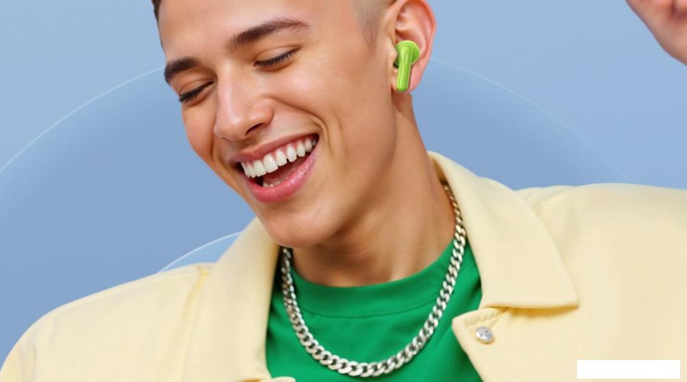 Наушники Realme Buds T200 (зеленый)