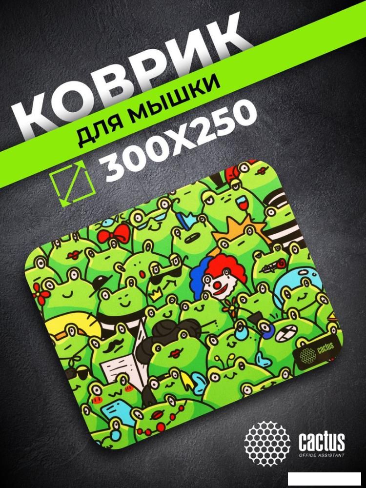 Коврик для мыши CACTUS Frogs CS-MPC-D09M