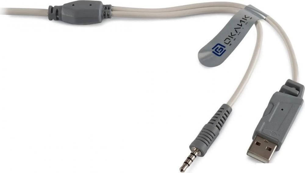 Наушники Оклик HS-L300G (белый)