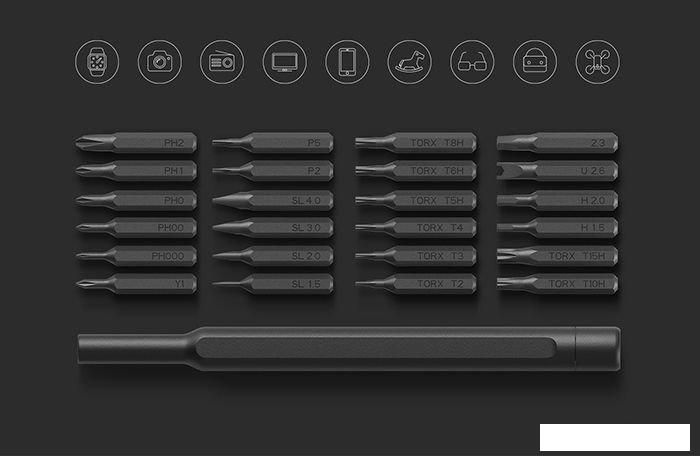 Набор отвертка с битами Xiaomi Mi Precision Screwdriver Kit MJJXLSD002QW (25 предметов)