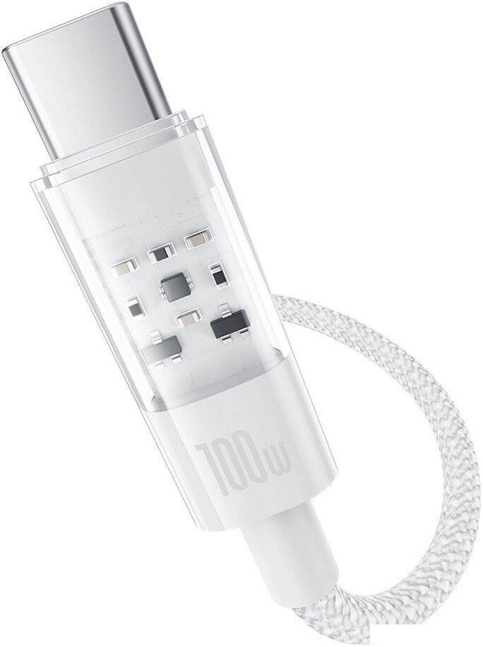 Кабель Baseus Gem Fast-Charging Data Cable 100W USB Type-C - USB Type-C (2 м, белый)