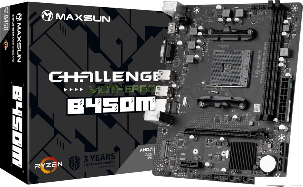 Материнская плата Maxsun Challenger B450M